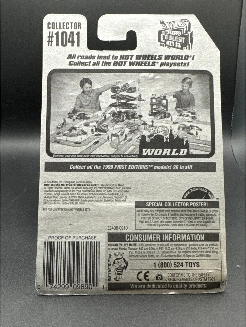 1998 Hot Wheels Super Comp Dragster 5SP # 1041 Silver NIP